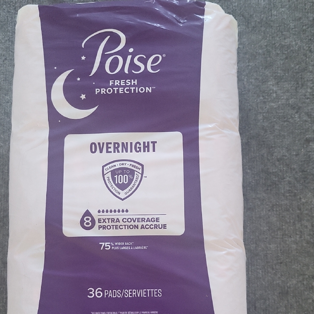 Poise Overnight Pads New